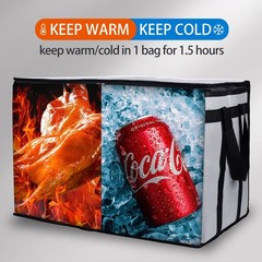 Grey Insulated Food Delivery Bags — 3 Count, Perfect for Catering & Transport