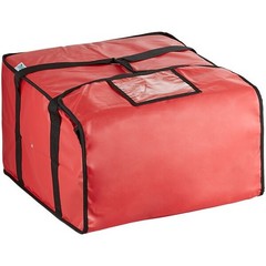 4 PACK 20″ x 20″ x 12″ Red Vinyl Insulated 16″ & 18″ Pizza Food Delivery Bag