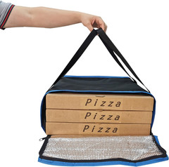 Pizza Delivery Bag, 20″ x 20″ x 7″ Pizza Warmer Bags for Carry Hot, Insulated Fo