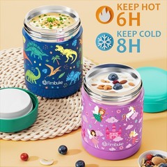 Fimibuke Bento Lunch For Kids Food Jar 3-Compartment 32Oz Snack Lunch Container