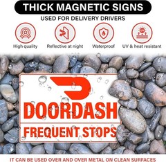 3 Pack Magnetic Car Doordash Delivery Driver Signs