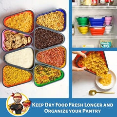 Perfect Reusable Pizza Storage Container w/ 5 Microwavable Serving Trays-Bpa-Fre