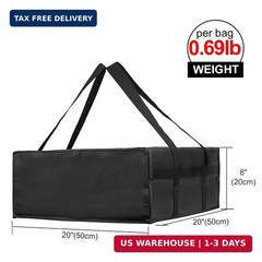 Bodaon Insulated Pizza Delivery Bag, 20″ x 20″ x 8″ Pizza Warmer Bags for Carry