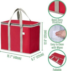 3 Pack Cooler Bag & Insulated Grocery Bags Food Delivery Collapsible Cooler