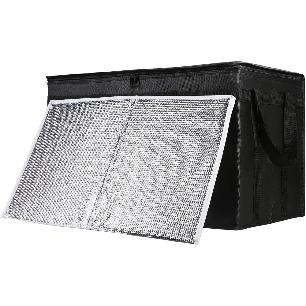 1-Pack Insulated Food Delivery Bag with Hard Bottom, XXX-Large Commercial Foo…