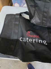 Lot Of 3 Excellent Chick-Fil-A Catering Tote Bag Lightweight Zip 22x12x14