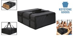 Large Insulated Pizza Delivery Bag, 20×20 Inch, Food Transport Carrier