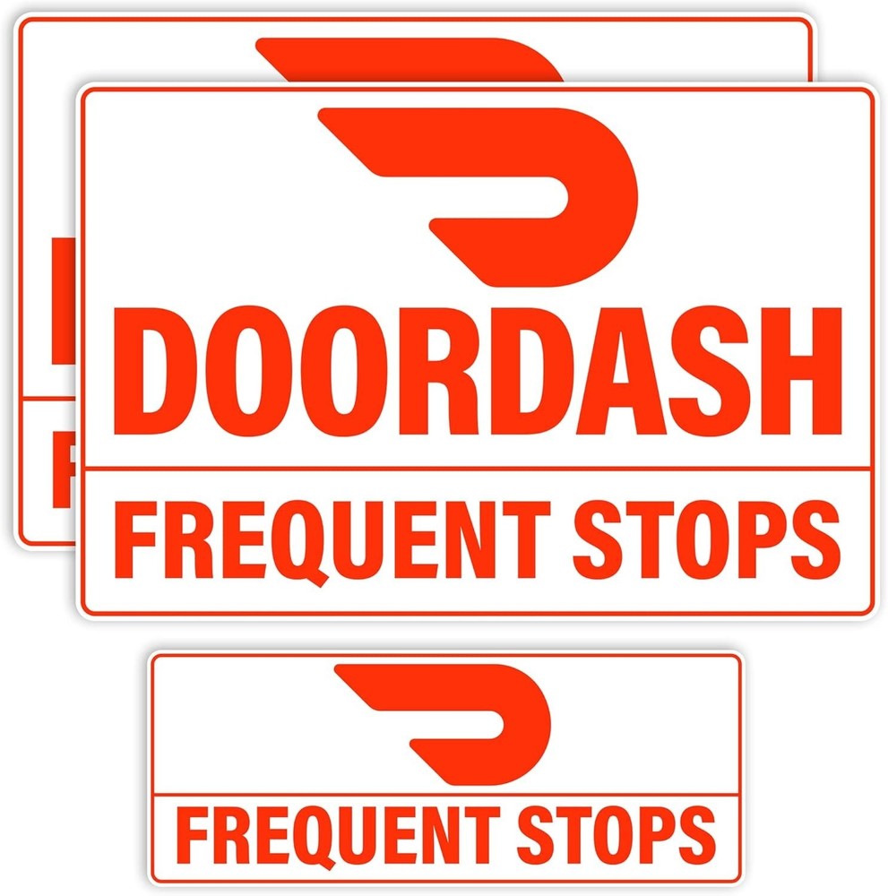 3 Pack Magnetic Car Doordash Delivery Driver Signs