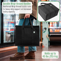 3 Pack Insulated Reusable Grocery Shopping Bag, Food Delivery, Cooler Bag, Heavy