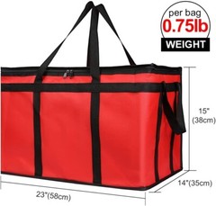 Commercial-Grade Insulated Grocery Bag — 79L, Zipper Closure & Easy Clean Design