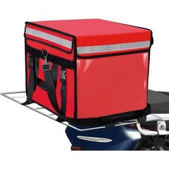 Insulated Food Delivery Bag Heavy Duty W/ Fixing Base Reflective Strip New