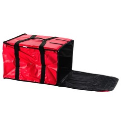 4 PACK 20″ x 20″ x 12″ Red Vinyl Insulated 16″ & 18″ Pizza Food Delivery Bag