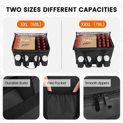 Insulated Food Delivery & Grocery Cooler Bag – XXL Capacity, Hot/Cold Retenti…
