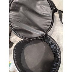 Ryder Motorcycle Helmet Bag Black Padded Round Helmet Carrier w/ Shoulder Strap