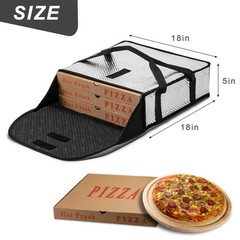 Pizza Bags for Delivery 18″ X 18″ X 5″ Moisture-Free Heavy-Duty Food Carrier