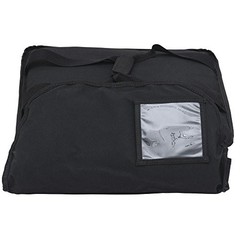 HUBERT® Pizza Delivery Bag Black Nylon Side Loading Medium Insulated — 18/2″L x