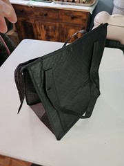 Set Of Two (2) Insulated Delivery Bags, Black, Zipper Closable