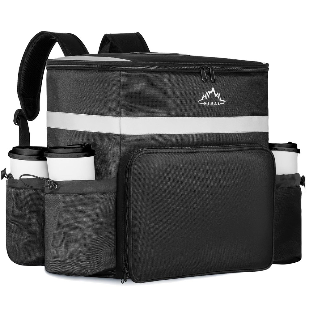 Hot/Cold Delivery Bags for Bike, Uber Eats — Black