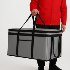 XXXL Insulated Catering Bag 22x14x13 — Heat Retaining Food Delivery Cooler, Gray
