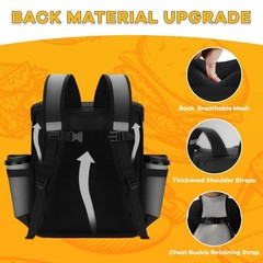 Food Delivery Bag, Expandable Food Delivery Backpack with 7 Cup Holders, Larg…