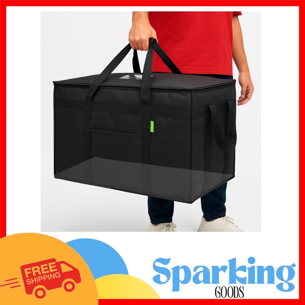 Insulated Grocery Carrier for Pizza & Drinks — XXXL Size with 4+ Hour Retention