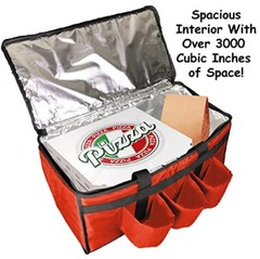 Insulated Food Delivery Bag with Cup Drink Holders for Beverages Grocery Pizza