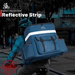 GoHimal blue insulated food delivery backpack