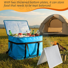 5 Pack Insulated Food Delivery Bag with 2 Hard Bottom Xxx-Large Warming Bag Reus