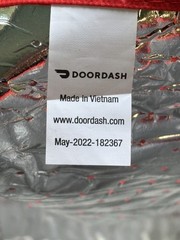 2 Doordash Insulated Hot/Cold Delivery Bags Double Handle Zip Closure Fast Food