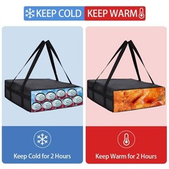 Zipper Closure Insulated Grocery Bag, Versatile for Meal and Beverage Transport