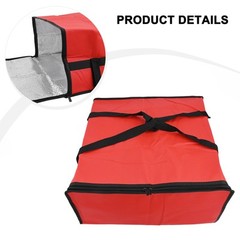 Professional Pizza Delivery Bag with Waterproof Features Black And Red