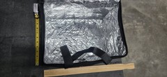 Insulated Food Delivery Bags Reflective Foil Zipper Carry Handles Black