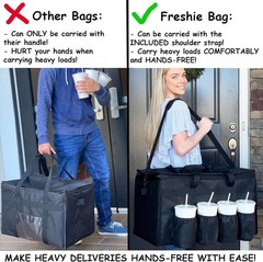 Insulated Drink Carrier Bag for Hot/Cold Beverages