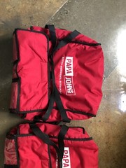 Papa Johns Pizza Insulated Hot Bag Delivery Large Red Carrying Case Tote
