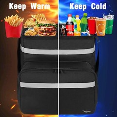Insulated Food Delivery Backpack For Pizza And Hot Cold Items Large Capacity