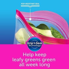 Ziploc Gallon Food Storage Bags, Grip ‘n Seal Technology for Easier Grip,…