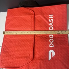 DoorDash Insulated Hot Pizza Bag Red With Handles 19.5 X 18.5” X 6” Ends To Ends