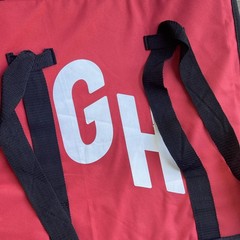 Grubhub Official Large 19″x19″x10″ Insulated Food Delivery Carrying Tote Bag Red