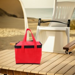 Insulated Food Delivery Bag With Handle 27 Cm Size For Pizza And Seafood