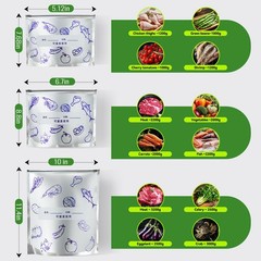 Reusable Aluminum Foil Freezer Bags, Extra Thick Sealing Bag Medium, Silver