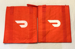 Lot of 10 ~ DOORDASH ~ 13x15x9 ~ Zippered Insulated Delivery Bag / Tote ~