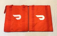 Lot of 7 ~ DOORDASH ~ 13x15x9 ~ Zippered Insulated Delivery Bag / Tote ~ ERRORS