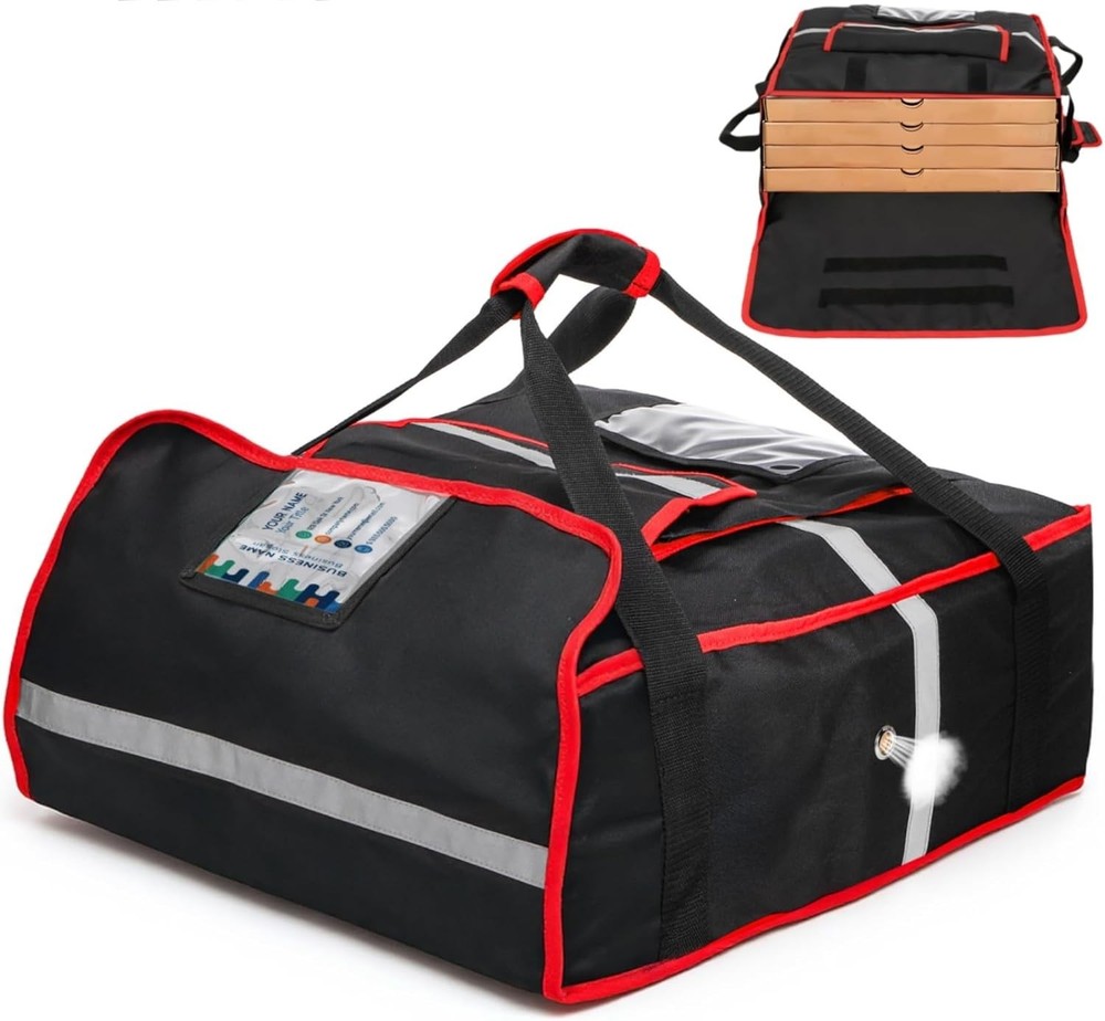 Insulated Pizza Delivery Bag, 20»L x 20»W x 8»H Professional Thermal…