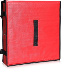 Insulated Pizza Delivery Bag, 20 x 20 x 5 Inch, Red