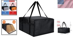 Insulated Pizza Delivery Bag — 132L Capacity, Hot & Cold Retention, Zippered