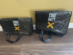 CookUnity Insulated Bag Small and Large Reusable Thermal Food Tote Delivery 2pc
