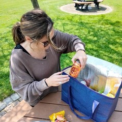 Portable Insulated Thermal Tote – 13x7x13 Reusable Carrier for Meals & Groceries