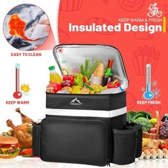 Food Delivery Backpack, Insulated Delivery Bags for Delivery Bike, Large Pizz…