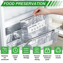 Reusable Foil Storage Ten of each size (large, medium, and small), silver