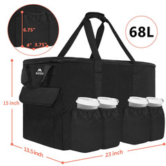 Food Delivery Bag XXL — 23X14X15 Inches, Water Resistant Large Insulated Hot & C